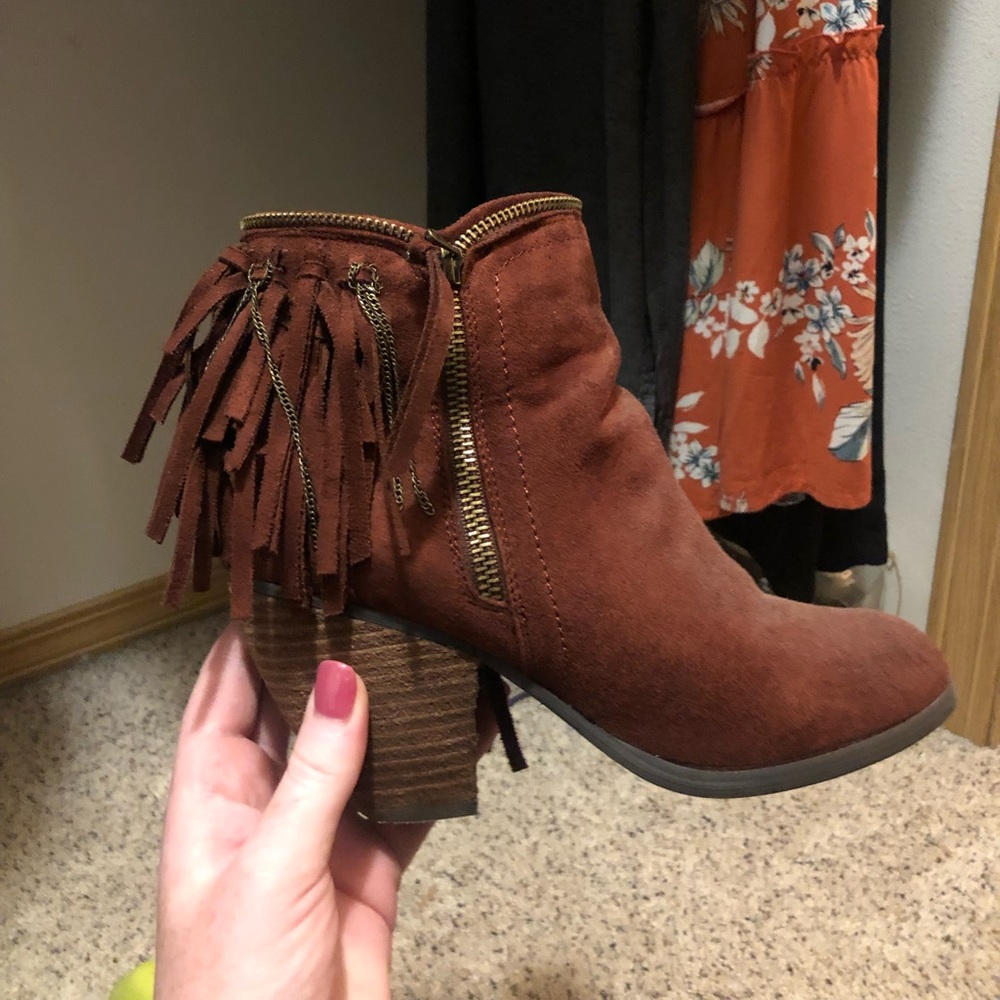 Fringe Ankle Booties